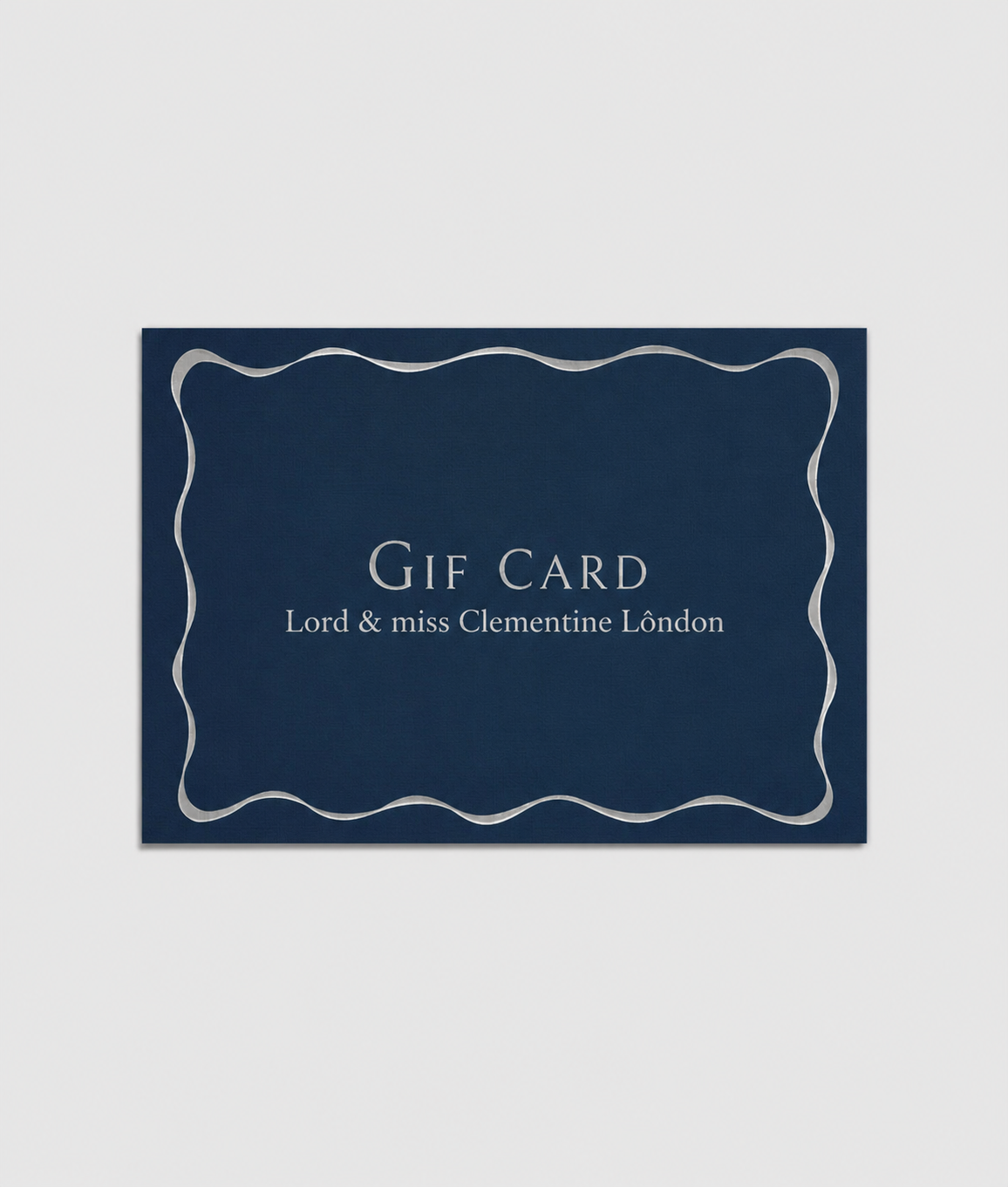 GIFT CARD LORD & MISS CLEMENTINE LONDON